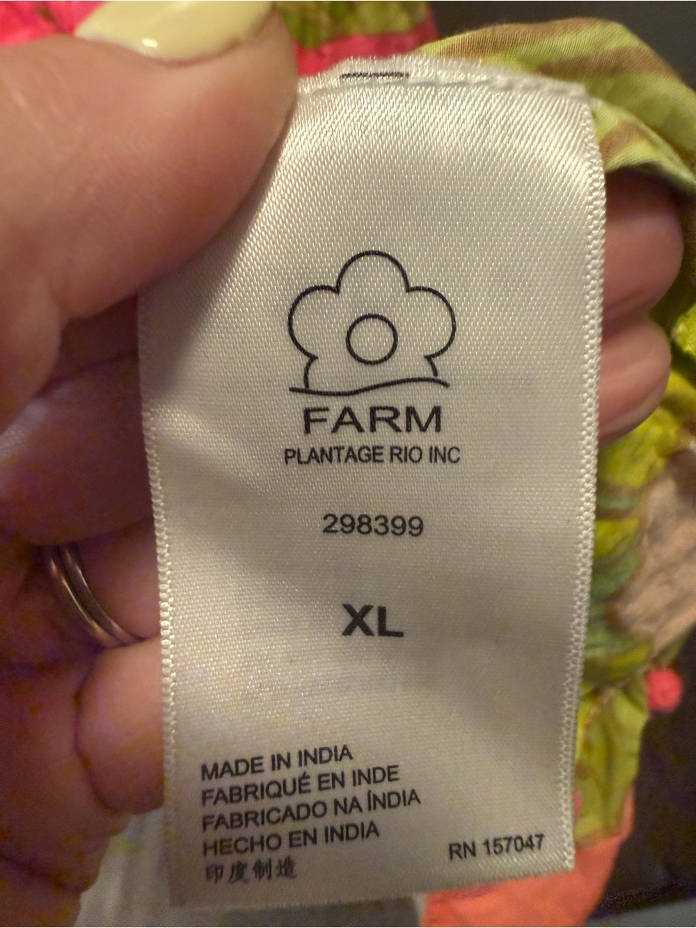 Farm Rio Brazilian Tropical Floral 100% Cotton Mini Dress XL - Picture 3 of 10